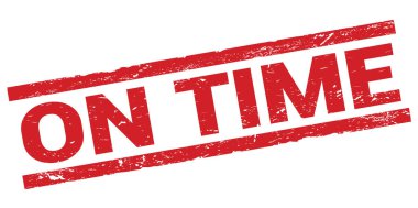 On TIME metni kırmızı dikdörtgen mühür işareti üzerine yazıldı.