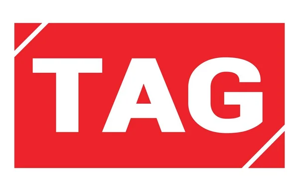 Tag Text Written Red Rectangle Stamp Sign — Stock Photo, Image