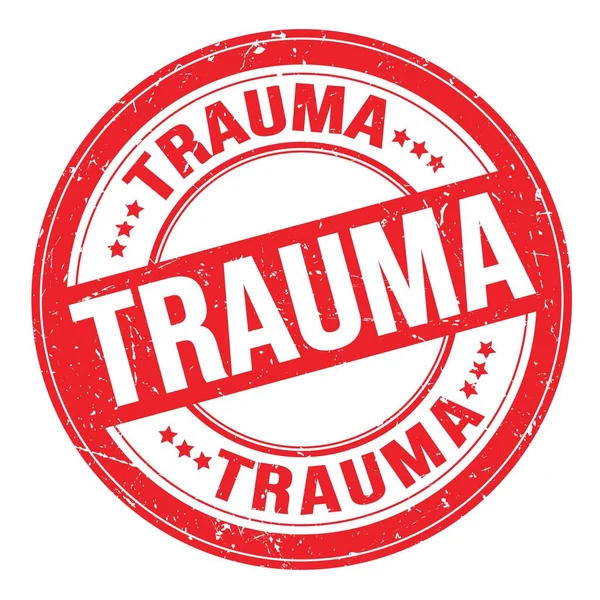 stock image TRAUMA text written on red round grungy stamp sign