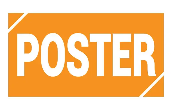 Texto Poster Escrito Signo Sello Rectángulo Naranja —  Fotos de Stock