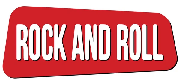 Rock Roll Texto Escrito Sinal Carimbo Trapézio Vermelho — Fotografia de Stock