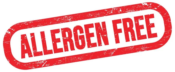 Allergen Free Szöveg Piros Téglalap Alakú Bélyegzőtáblán — Stock Fotó