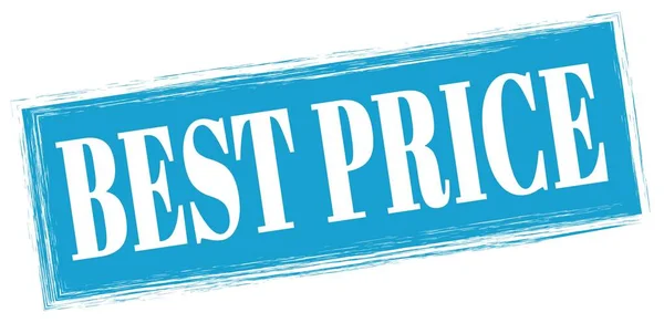 Melhor Preço Texto Escrito Sinal Carimbo Retângulo Azul — Fotografia de Stock