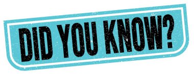 Biliyor muydun? Mavi-siyah grungy mühür işareti üzerine yazılmış metin.