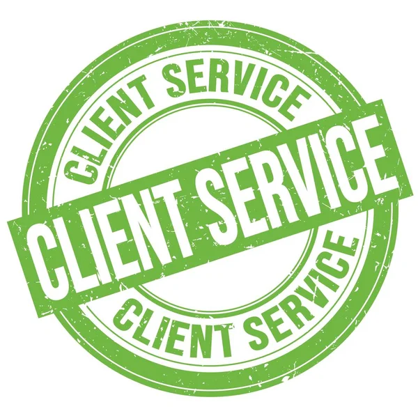 Client Service Text Written Green Grungy Stamp Sign — Stock Photo, Image