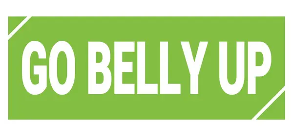 Belly Text Skriven Grön Grungy Stämpel Tecken — Stockfoto