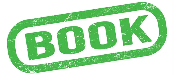 Book Tekst Napisany Zielonym Prostokątnym Znaku Znaczka — Zdjęcie stockowe