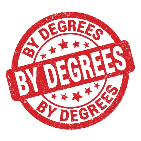 Degrees Text Written Red Grungy Stamp Sign — Stock Photo, Image