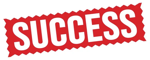 Success Text Written Red Zig Zag Stamp Sign — Stock Photo, Image