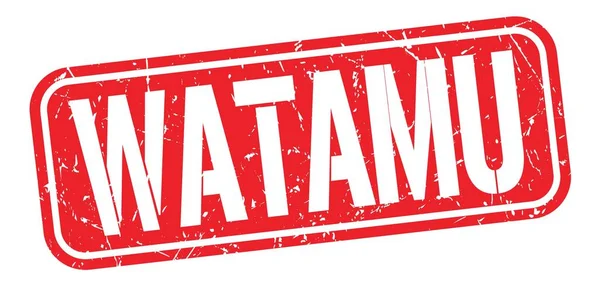 Watamu Text Written Red Grungy Stamp Sign — Stock Photo, Image