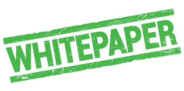 Witepaper Tekst Geschreven Groene Rechthoek Stempel Teken — Stockfoto