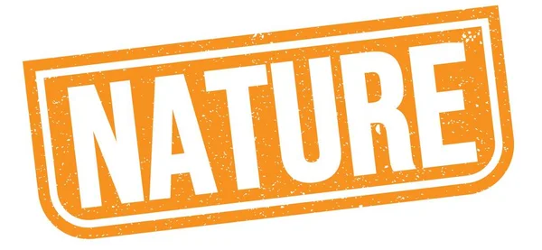Nature Text Written Orange Grungy Stamp Sign — Photo