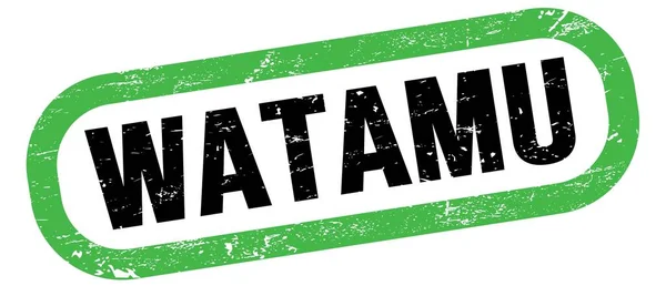 Watamu Szöveg Zöld Fekete Téglalap Alakú Bélyegzőtáblán — Stock Fotó