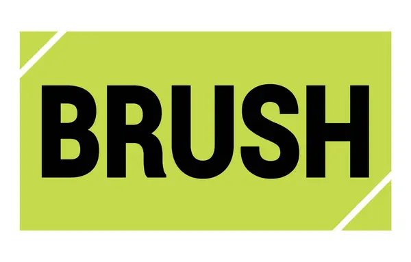 Brush Text Written Green Black Rectangle Stamp Sign — Stock Photo, Image