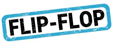 Mavi-siyah dikdörtgen işareti üzerine yazılmış FLIP-FLOP metni.