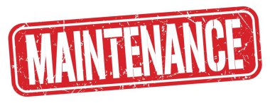 Kırmızı grungy işareti üzerine yazılmış MATENANCE metni.