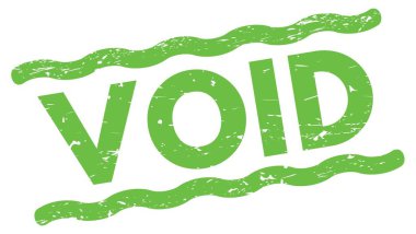 Yeşil satır işareti üzerine yazılmış VOID metni.