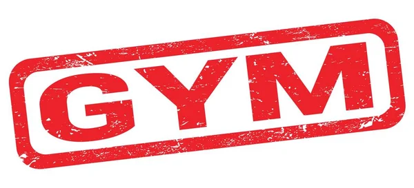 Texto Gym Escrito Sinal Carimbo Retângulo Vermelho — Fotografia de Stock