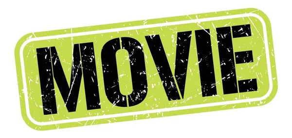 Movie Text Written Green Black Grungy Stamp Sign — Zdjęcie stockowe
