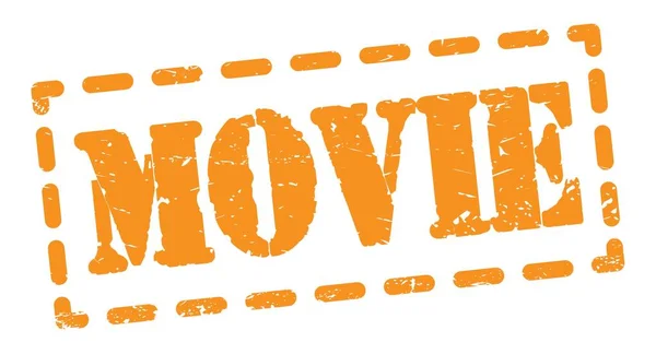 Movie Text Written Orange Dash Stamp Sign — Stock Photo, Image