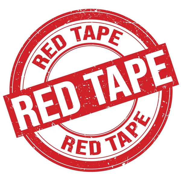 Rood Tape Tekst Geschreven Rood Rond Grungy Stempel Teken — Stockfoto