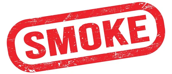 Smoke Text Napsaný Červeném Obdélníkovém Znaku — Stock fotografie