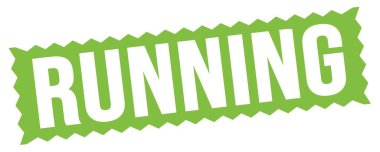 Yeşil zig-zag işareti üzerine yazılan çalıştırma metni.