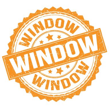 Turuncu pul işareti üzerine yazılmış WINDOW metni