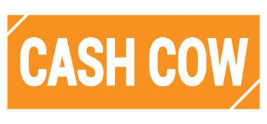 CASH İnek metni turuncu grungy mühür işareti üzerine yazılmış.