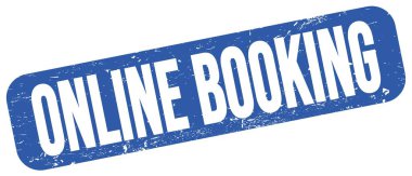 Mavi grungy mühür işareti üzerine yazılmış ONLINE Kitap metni.