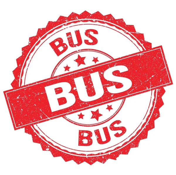 Bus Texto Escrito Sinal Carimbo Redondo Vermelho — Fotografia de Stock