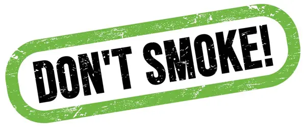 Não Smoke Texto Sinal Verde Preto Selo Retângulo — Fotografia de Stock