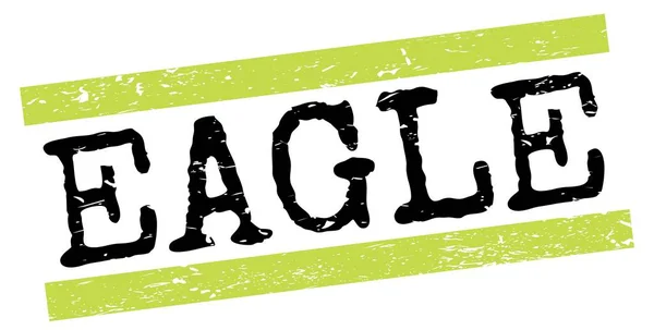 グリーンブラックのグランジラインに書かれたEagleテキストスタンプサイン — ストック写真