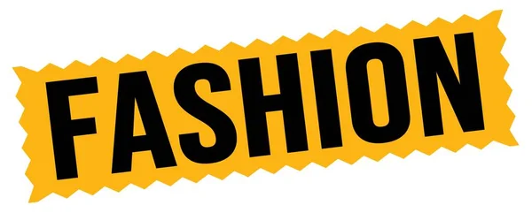 Fashion Text Written Orange Black Zig Zag Stamp Sign — Stock Photo, Image