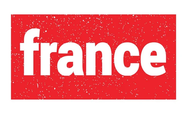 Francia Szöveg Piros Grungy Bélyegzőtáblára Írva — Stock Fotó