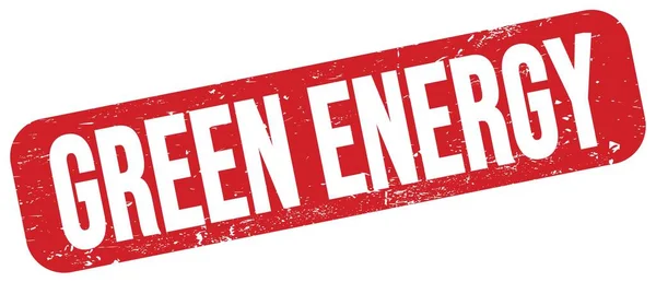 Groene Energie Tekst Geschreven Rood Grungy Stempel Teken — Stockfoto