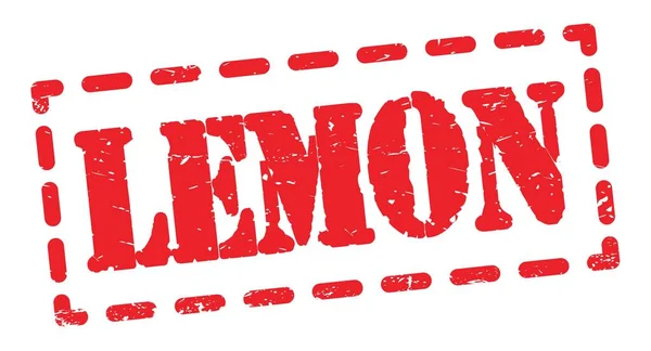 Κείμενο Lemon Γραμμένο Κόκκινο Σύμβολο Παύλα Σφραγίδα — Φωτογραφία Αρχείου