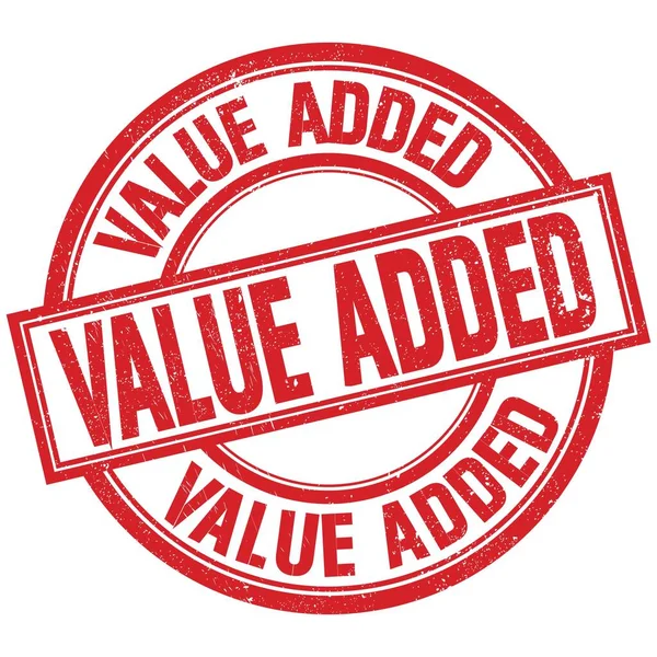 Value Added Text Written Word Red Stamp Sign — Stock Photo, Image