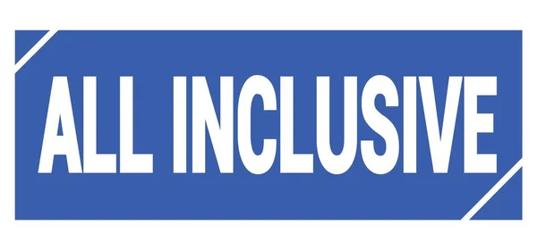Tüm Inclusive Metin Mavi Grungy Mühür Işareti Üzerine Yazılmış — Stok fotoğraf