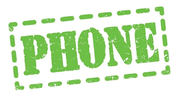 Текст Phone Написаний Позначці Зеленого Штампа — стокове фото