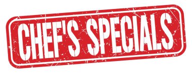 Şef 'in özel metni kırmızı grungy mühür işareti üzerine yazılmış..