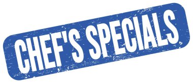 Şefin özel metni mavi grungy mühür işareti üzerine yazılmış..