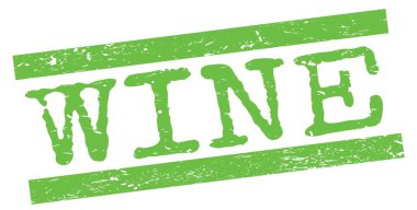 Yeşil grungy line damga işareti üzerine yazılmış şarap metni.