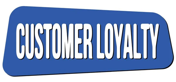 Cliente Loyalty Texto Escrito Trapecio Azul Signo Sello — Foto de Stock