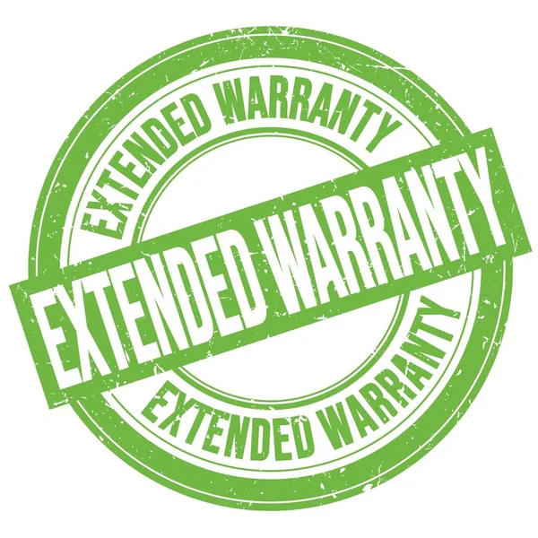 Alterado Warranty Texto Escrito Verde Redondo Sinal Carimbo Grungy — Fotografia de Stock
