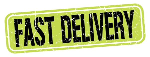 Fast Delivery Tekst Geschreven Groen Zwart Grungy Stempel Teken — Stockfoto