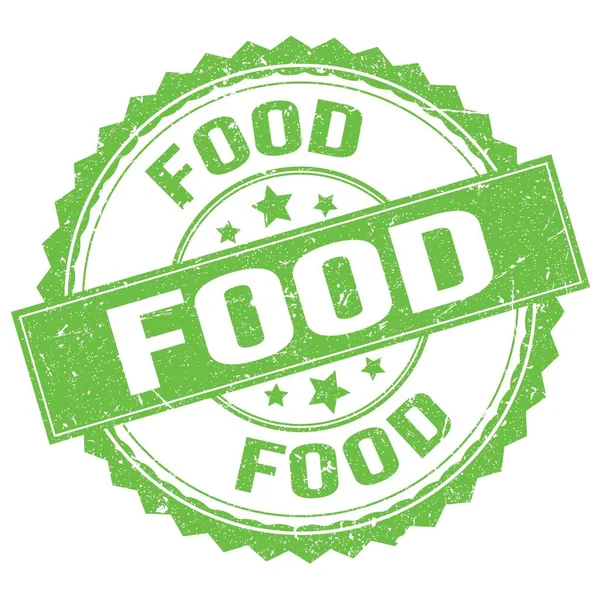 stock image FOOD text written on green round stamp sign