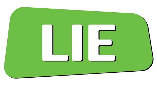Yeşil Trapez Damgasıyla Yazılmış Lie Metni — Stok fotoğraf