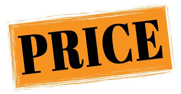 Price Text Written Orange Black Rectangle Stamp Sign — Stock Photo, Image