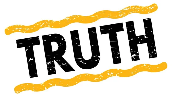 Truth Text Written Yellow Black Lines Stamp Sign — Stock Photo, Image